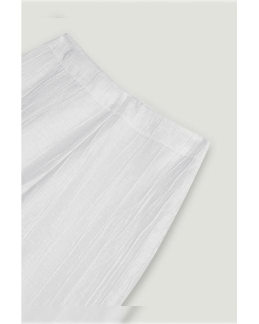 Nocturne White Relaxed Linen Pants