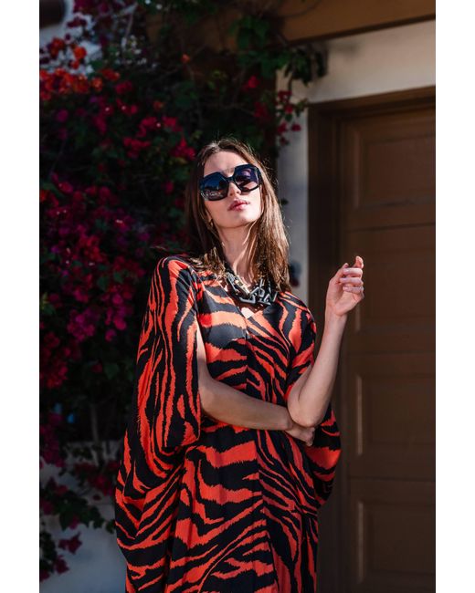 Jennafer Grace Red Tigress Caftan