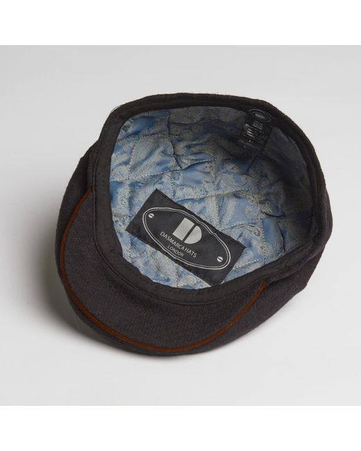 Dasmarca Hats Black Tailor Ukranian Tweed Wool Cap For for men