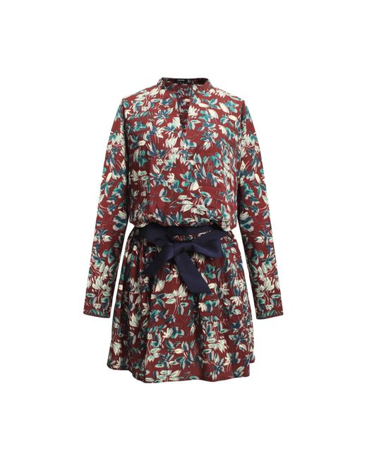 Smart and Joy Multicolor Leaves Print Tunic Dress