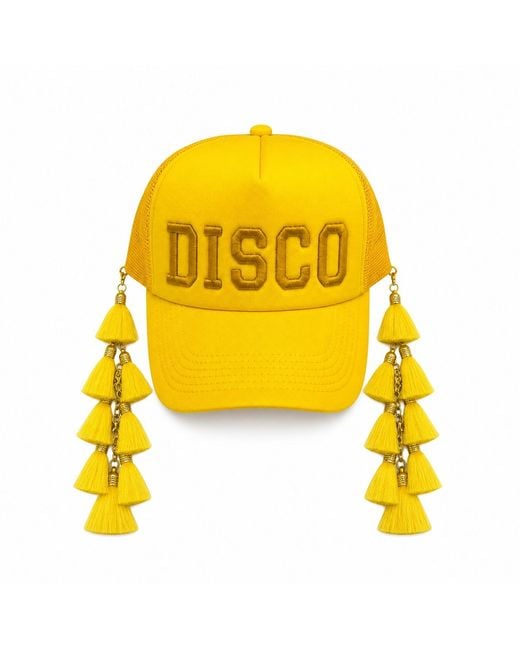 Julia Clancey Yellow Disco Luxe Chacha Trucker Cap