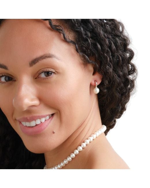 Emma Holland Jewellery Metallic Platinum & Pearl Drop Clip Earrings