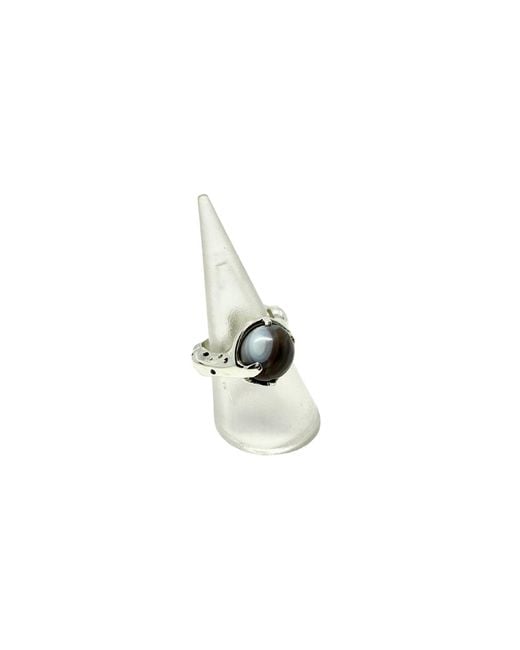 Tg-Jewellery by Tamara Gervasio Black The Sculpture Sterling Ring Agate
