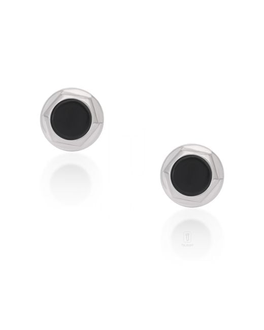 The Jewelz Multicolor Neutrals Shadow Gleam Onyx Earrings for men