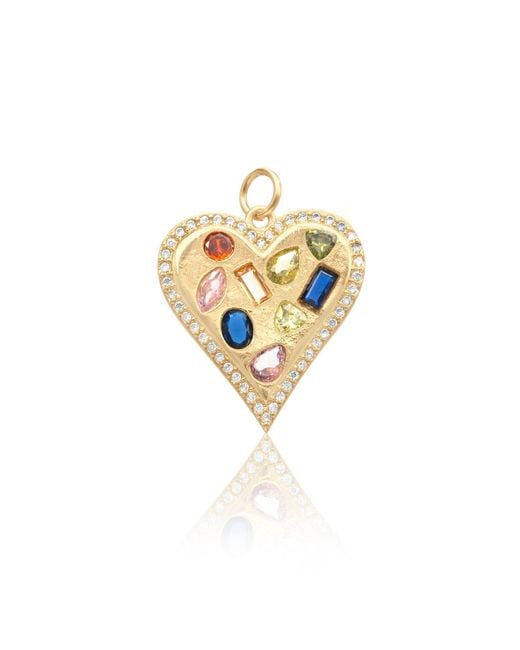SHYMI Metallic Multi Shape Heart Charm