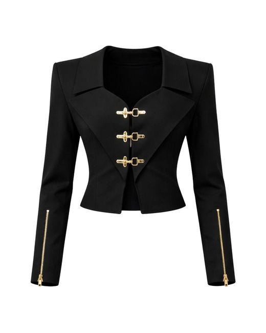 Ma Mulier Black Hook Crop Blazer