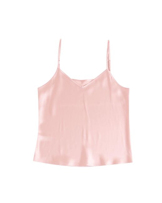 Soft Strokes Silk Pink Pure Mulberry Silk Camisole With Adjustable Straps