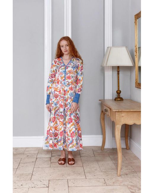 Inara Red Goa Carnival Cotton Dress