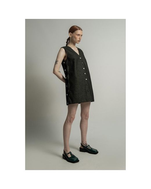 Van Brussel Black Bruno Vest Dress