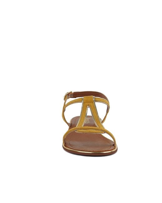 Rag & Co Brown Feodora Flat Slip-On Sandals By Rag & Co