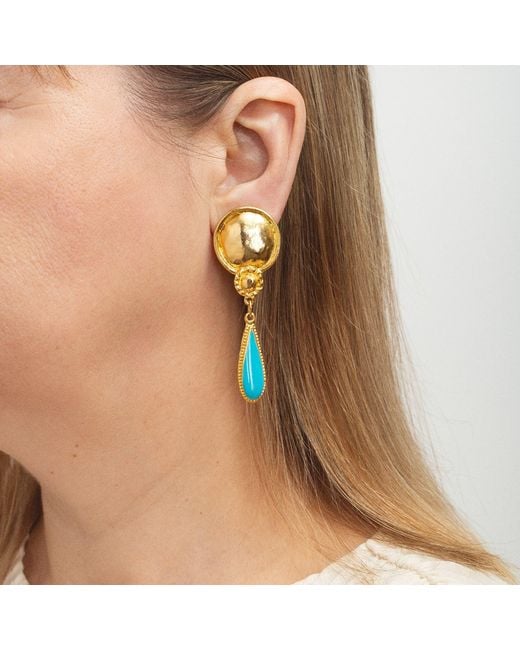 Caramel Vintage Jewellery Yellow Vintage Tear Drop Earrings