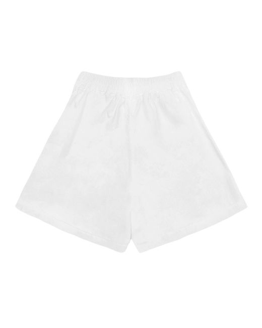 VLD White Calabasas Linen Shorts