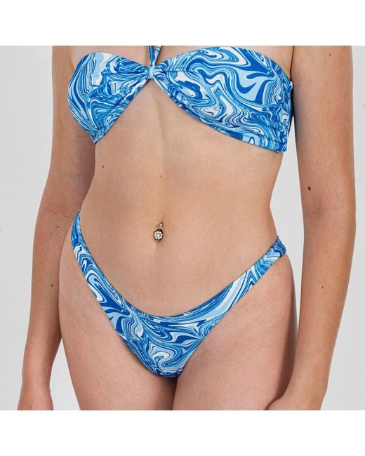 Ekcentrik Blue Aquadelic Bikini Bottom