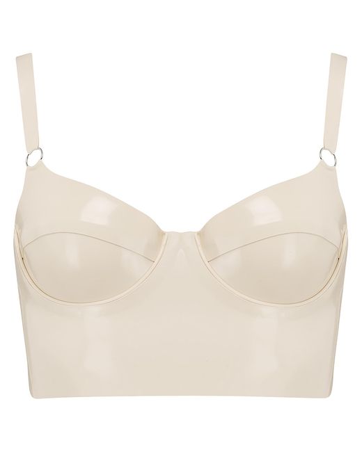 Elissa Poppy White Latex Full Cup Bra