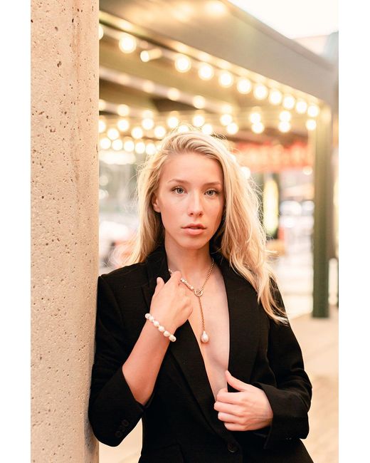 Adriana Pappas Designs White Drops Of Love Lariat