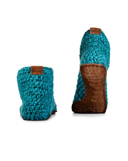 Kingdom of Wow Blue Handmade Barefoot Boot Slippers
