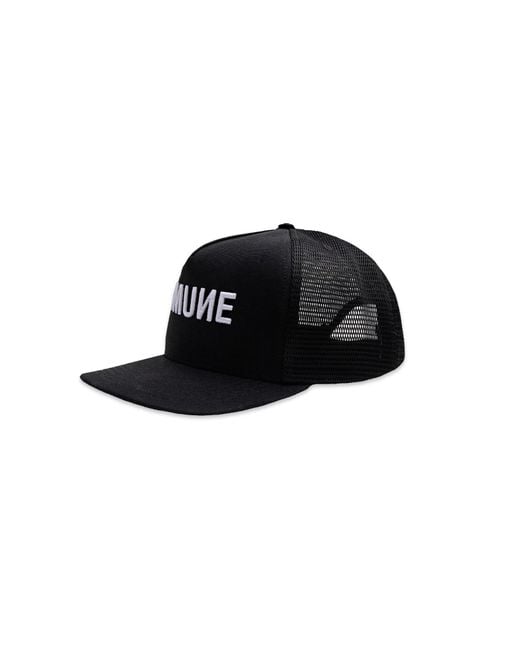 Comune Black Logo Trucker Hat for men