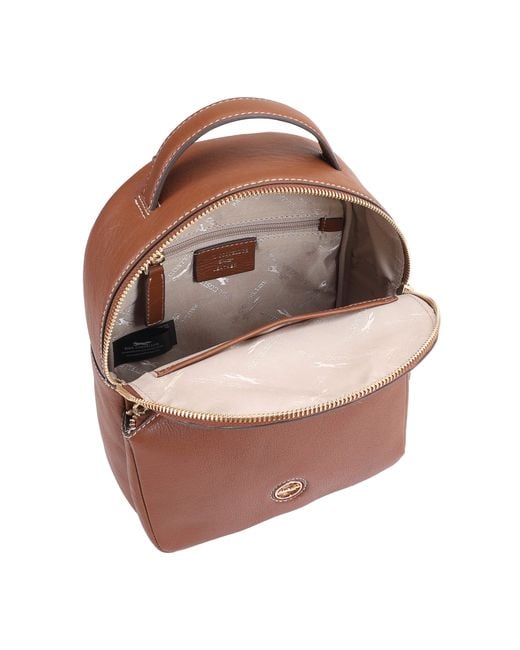 Paul Costelloe Brown Laval Leather Backpack