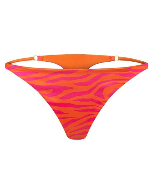 Ekcentrik Red Wild Sunrise Satin Thongs