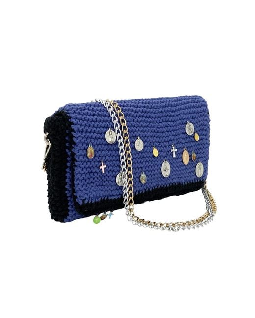 Hilo De Mar Blue Xuntanza Hand Knitted Bag With Medals
