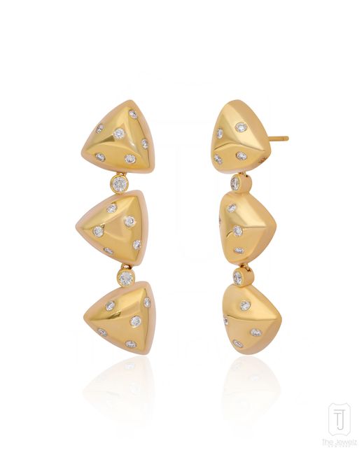 The Jewelz Metallic Imperii Triad Danglers Earrings For