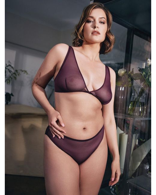 BonBon Lingerie Purple Stardust Plum Triangle Bra