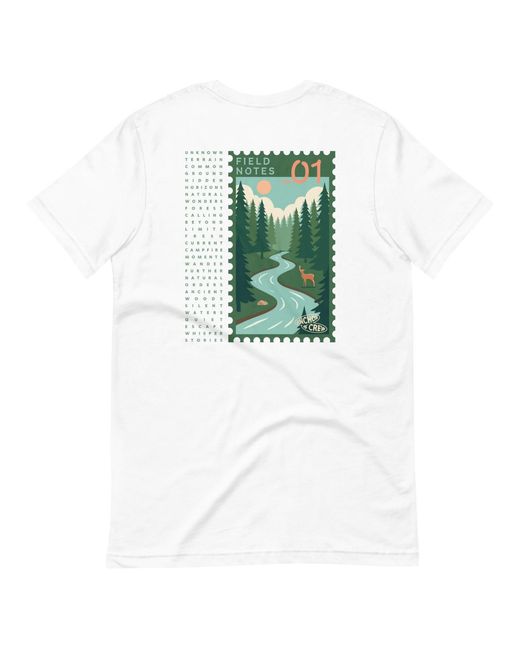 Anchor and Crew Green Field Notes Postmark Organic Cotton T-Shirt