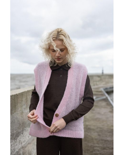SALANIDA Pink Melody Mohair Vest