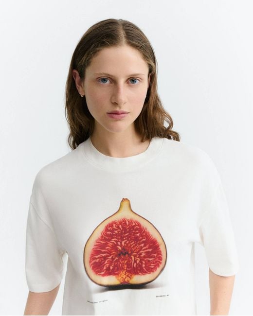 Thinking Mu White Figa Lena Oversize T-Shirt