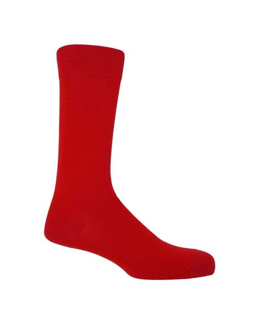 Peper Harow - Made in England Red Classic Luxury Crew & Trainer Socks Bundle for men