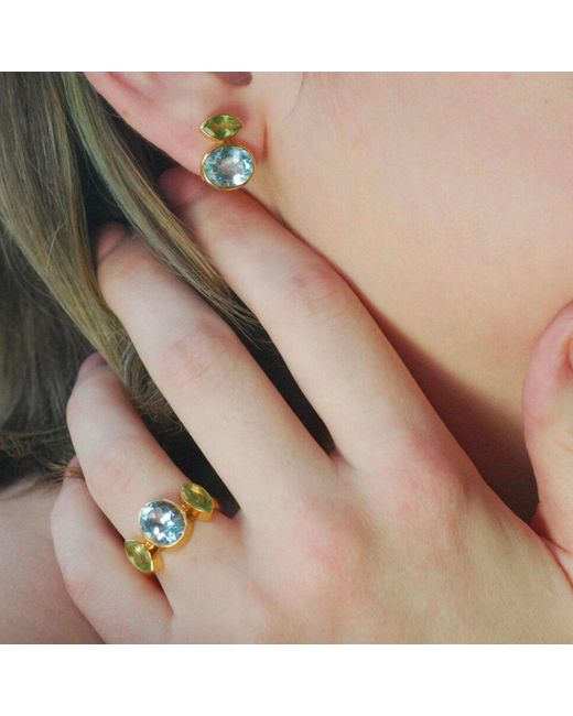 GEM BAZAAR Blue Love Story Earrings