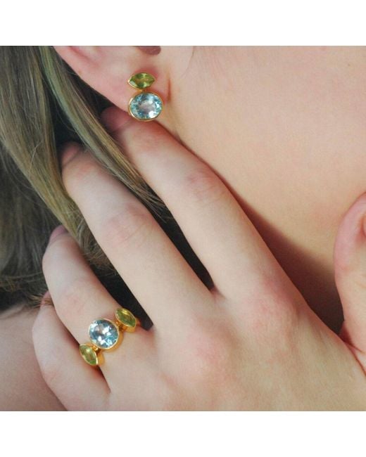 GEM BAZAAR Blue Love Story Earrings