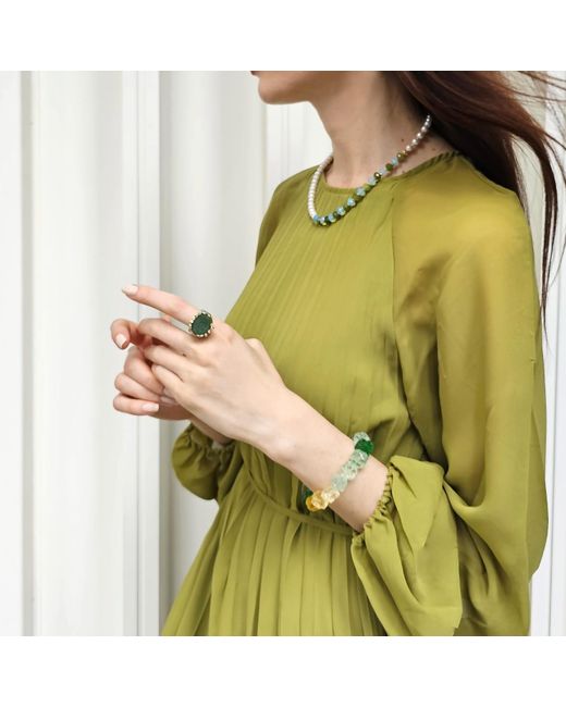 Farra Green Aventurine Stone Setting Ring