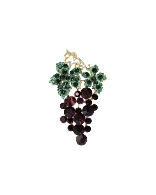 Chanel Joan Elkayam Green Crystal Grapes Brooch