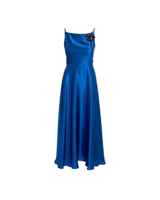 Sofia Tsereteli Blue The Rarefied Silk Gown With Scarf