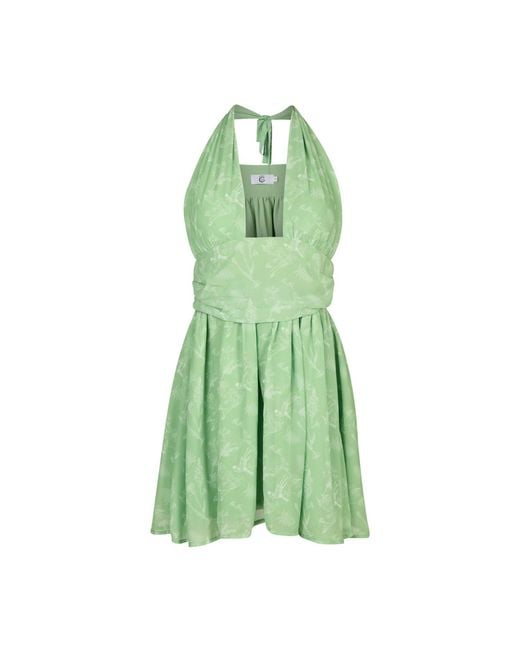 The Gt Atelier Green Floral Mini Dress