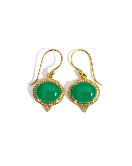 Figaru Fine Jewelry Metallic Stone Drop Earrings