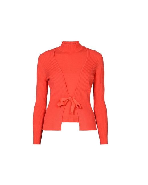 Rumour London Multicolor Erika And Erin Coral Two-piece Merino Wool Set