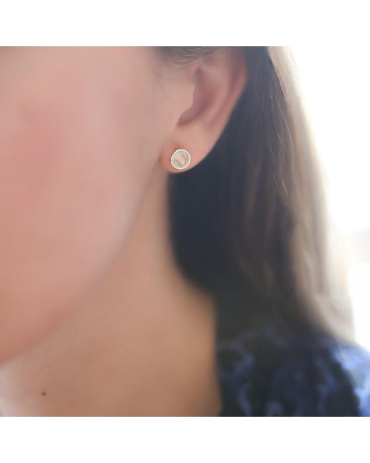 Auree Jewellery Blue Savanne Vermeil & Aqua Chalcedony Stud Earrings
