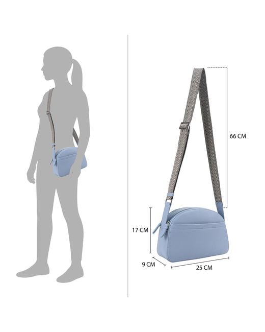Lloyd Baker Blue Lucille Leather Crossbody Bag