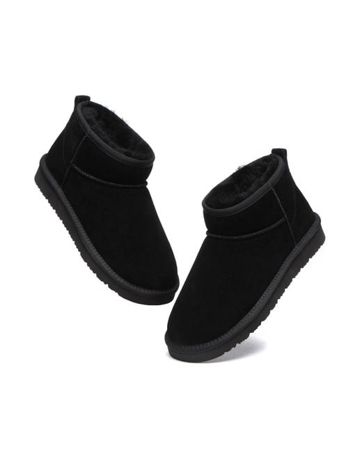 EverAu Australia Black Finch Ultra Mini Classic Boots