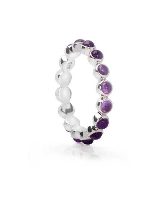 The Jewellery Store London Multicolor Amethyst Gemstones Band Ring
