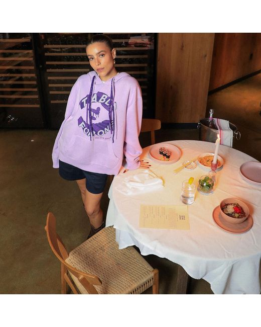 While We're Awake Purple Lilac Knit Hoodie