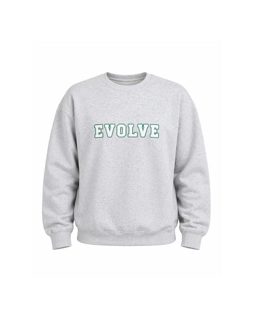 Nooltrends Gray Evolve Varsity Embroidered Sweatshirt for men