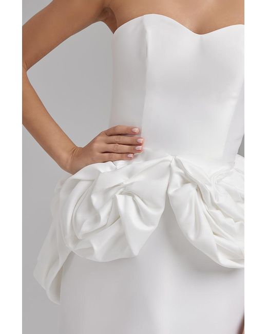 Baé Special Moments White Juno Dress + Rose Waist Sash