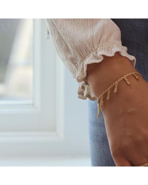 Linda Fiore Metallic Amalei 18K Vermeil Bracelet With Cream Enamel