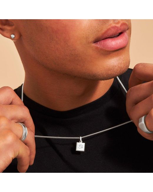 7879 White Cancer Zodiac Pendant