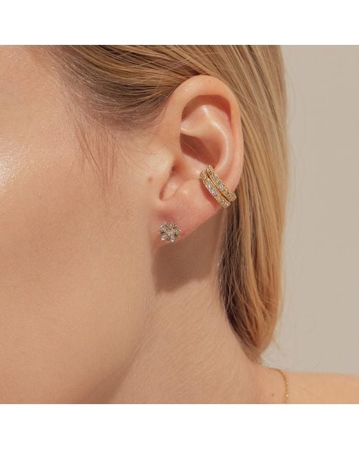 BLOOMTINE | Earth Angel HQ Metallic Eternal Bloom Solid Diamond Flower Studs