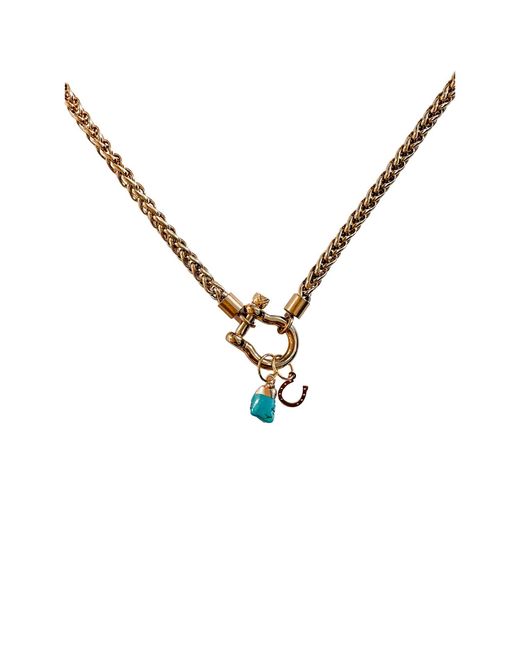 Babaloo Metallic Cable Carabiner Charm Necklace