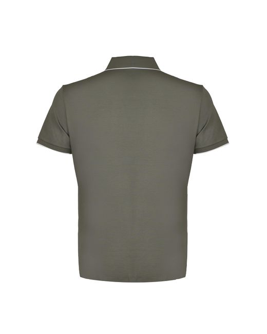 DAVID WEJ Green Marco V-Neck Polo Shirt for men